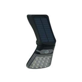 Hesper 2 Watt LED Outdoor Solar Flood Light with Sensor, Black