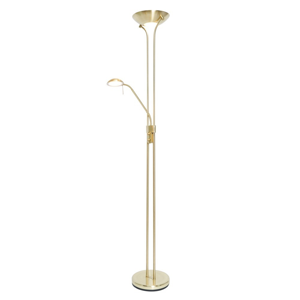 Mother and Child LED Floor Lamp, Satin Brass - image 1