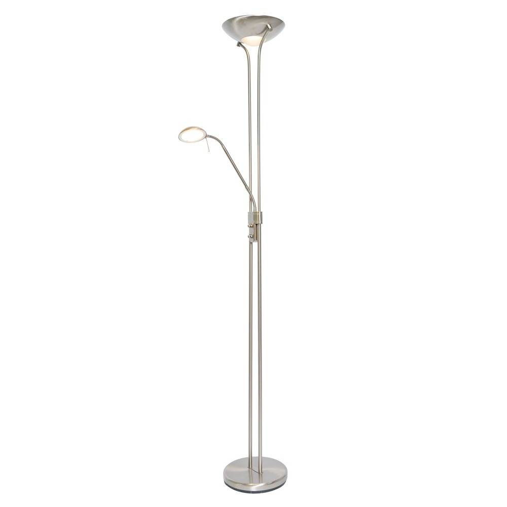Mother and Child LED Floor Lamp, Satin Nickel - image 1