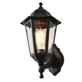 Ferris Outdoor Polycarbonate Wall Lantern, Black