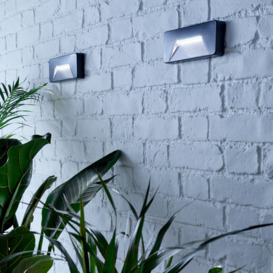Penn 3 Watt LED Rectangular Surface Brick Wall Light, Anthracite - thumbnail 2
