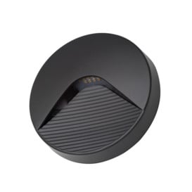 Burray LED Round Surface Brick Wall Light, Anthracite - thumbnail 1