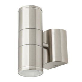 Delting Up and Down Outdoor Wall Light, Stainless Steel - thumbnail 1