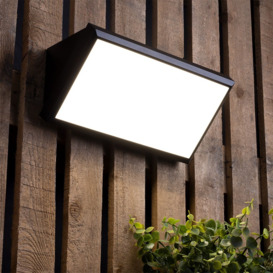 Linga Outdoor LED Wedge Wall Light with Hi-Lo Switch, Black - thumbnail 2