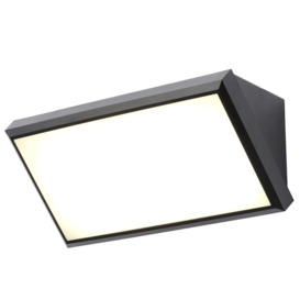 Linga Outdoor LED Wedge Wall Light with Hi-Lo Switch, Black - thumbnail 1