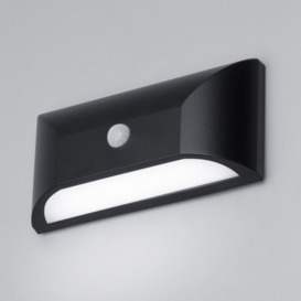Cava Outdoor LED Rectangular Wall Light with PIR Sensor, Black - thumbnail 3