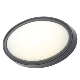 Orkney Outdoor LED Oval Wall Light, Black - thumbnail 1