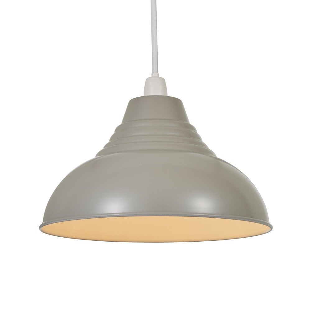 Glow Dome Easy Fit Ceiling Light Shade, Grey - image 1