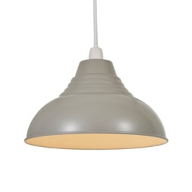 Glow Dome Easy Fit Ceiling Light Shade, Grey - thumbnail 1