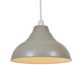 Glow Dome Easy Fit Ceiling Light Shade, Grey