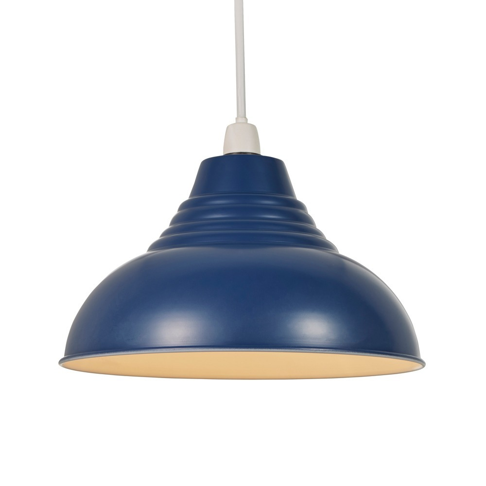 Glow Dome Easy Fit Ceiling Light Shade, Blue - image 1