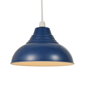 Glow Dome Easy Fit Ceiling Light Shade, Blue - thumbnail 1