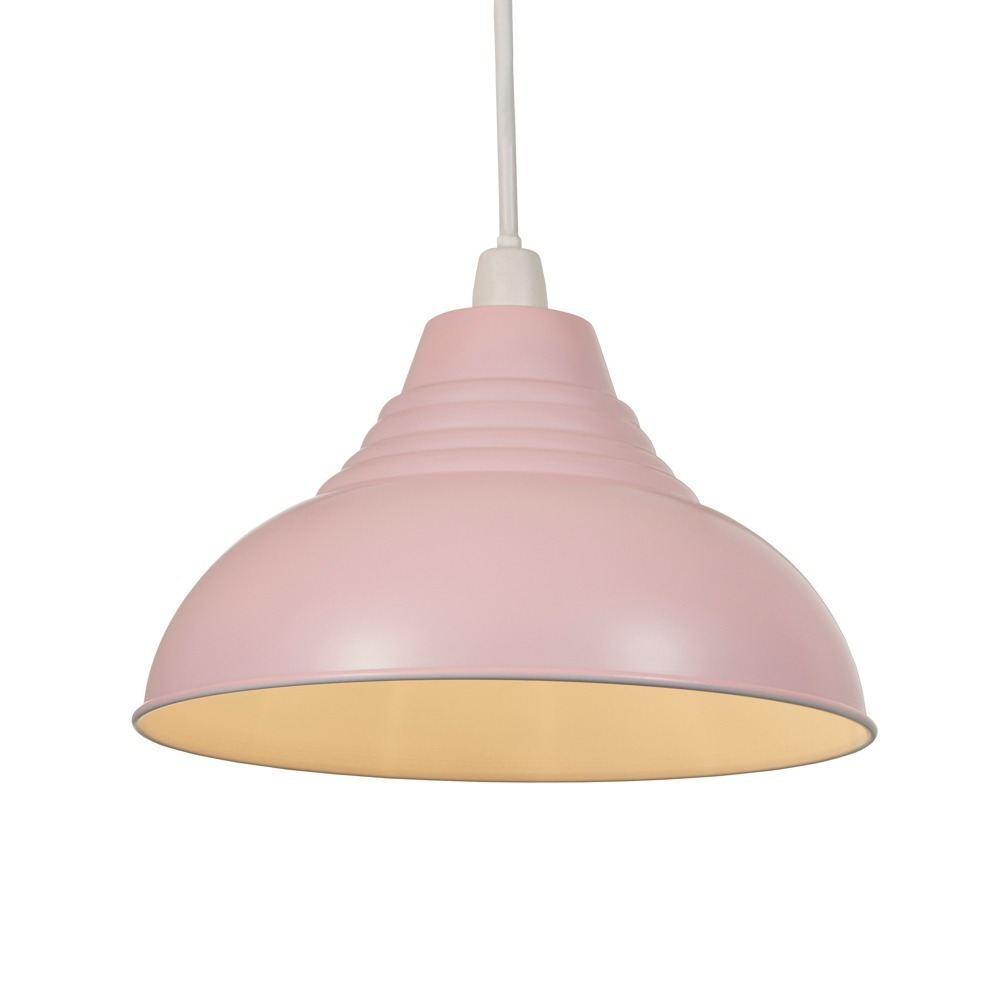 Glow Dome Easy Fit Ceiling Light Shade, Pink - image 1