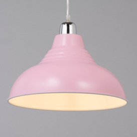 Glow Dome Easy Fit Ceiling Light Shade, Pink - thumbnail 3