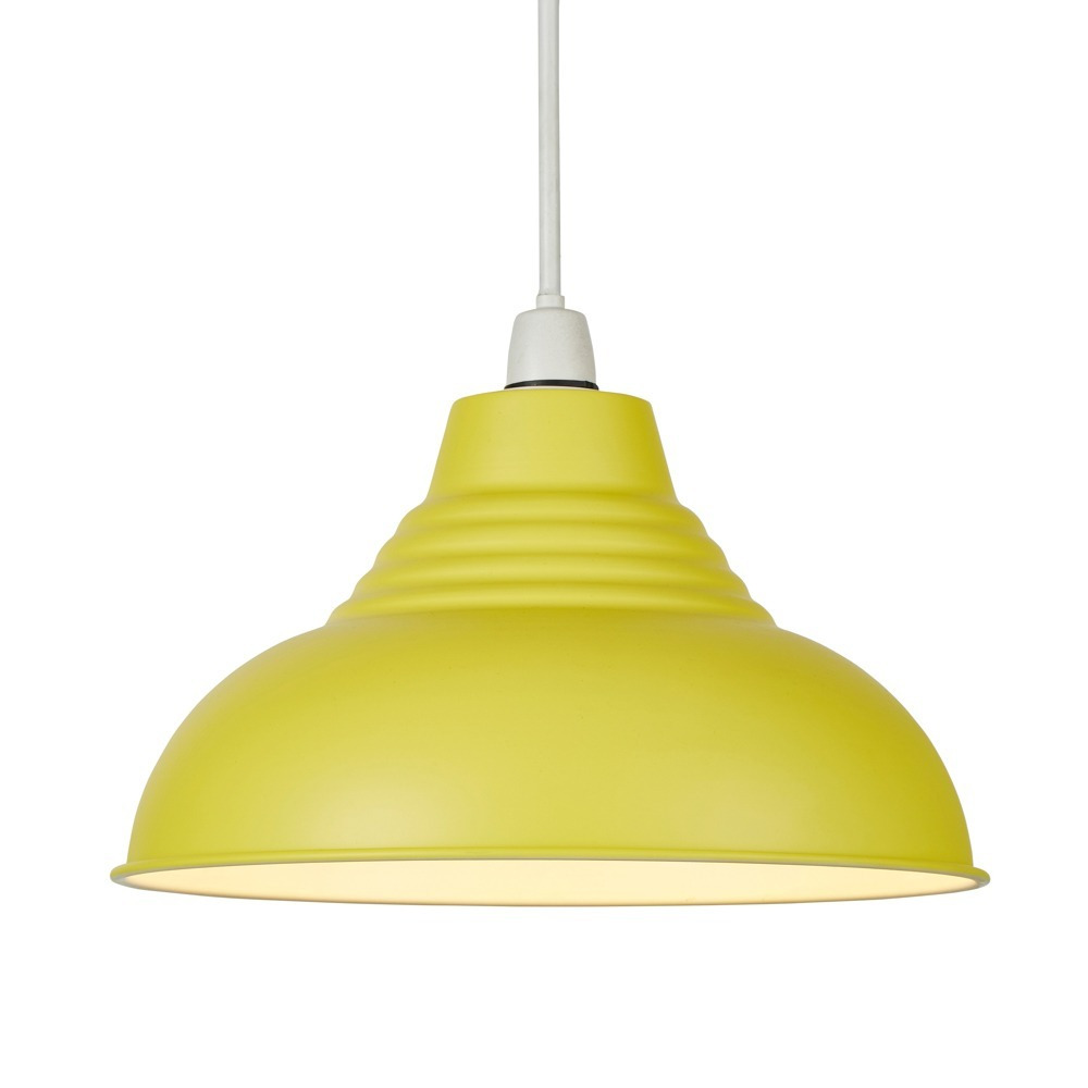 Glow Dome Easy Fit Ceiling Light Shade, Yellow - image 1
