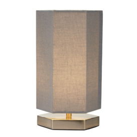 Glow Hexagon Table Lamp, Grey