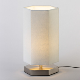 Glow Hexagon Table Lamp, Grey - thumbnail 3