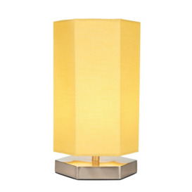 Glow Hexagon Table Lamp, Ochre