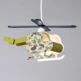 Glow Helicopter Ceiling Pendant Light, Green - thumbnail 3