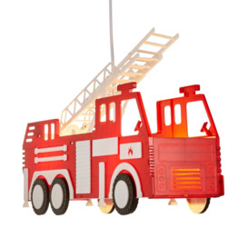 Glow Fire Engine Ceiling Pendant Light, Red - thumbnail 1