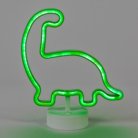 Glow Dinosaur Neon Table Lamp, Green - thumbnail 3
