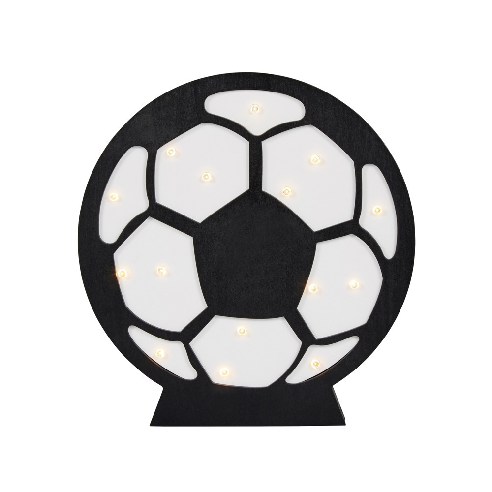 Glow Football Table Lamp, Black & White - image 1