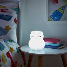 Glow Owl Colour Changing Night Light, White - thumbnail 2