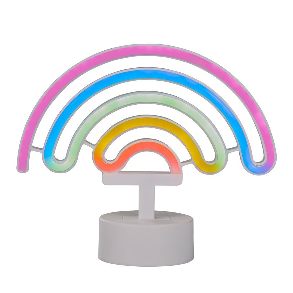 Glow Rainbow Neon Table Lamp, Multi-Coloured - image 1