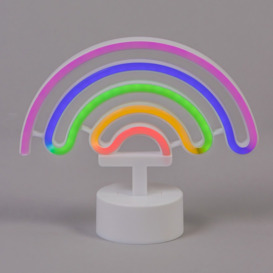 Glow Rainbow Neon Table Lamp, Multi-Coloured - thumbnail 3