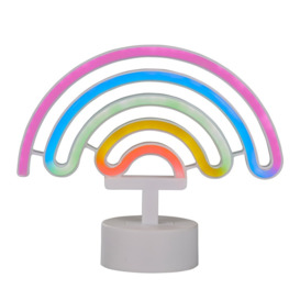 Glow Rainbow Neon Table Lamp, Multi-Coloured - thumbnail 1