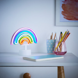 Glow Rainbow Neon Table Lamp, Multi-Coloured - thumbnail 2