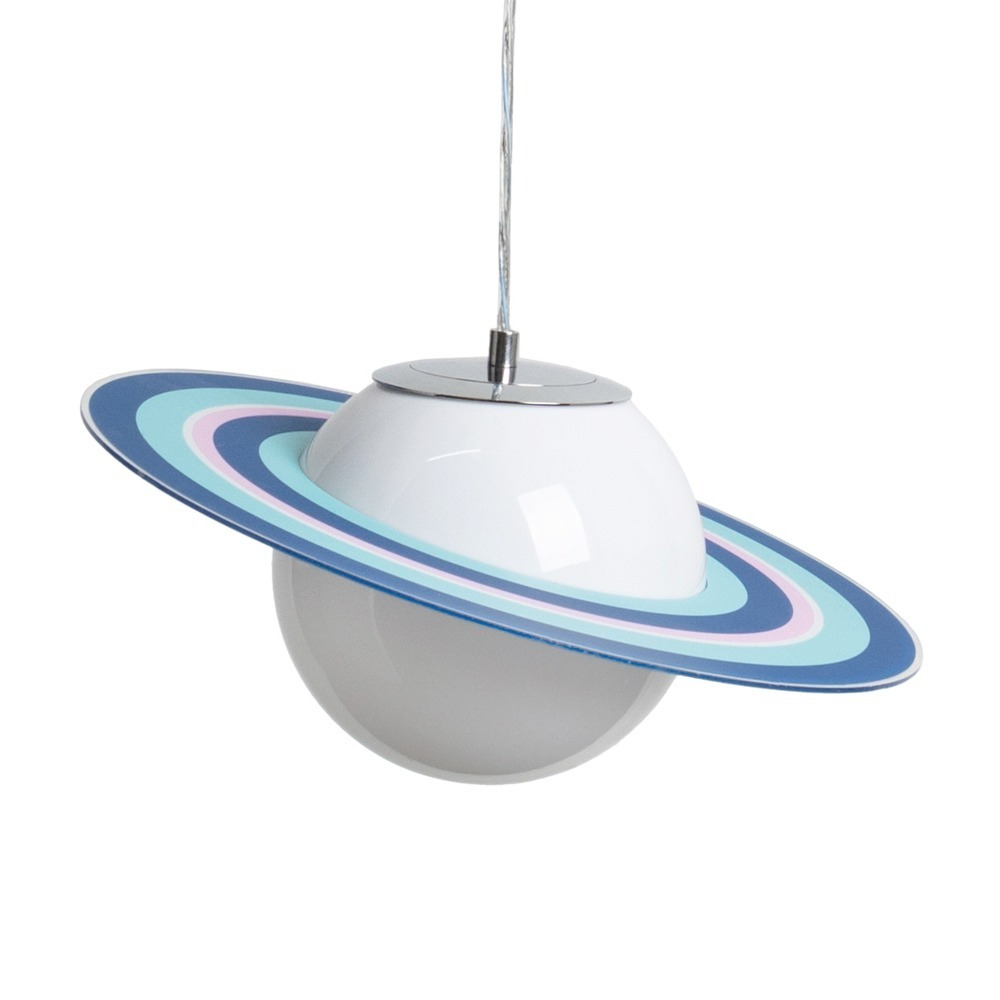 Glow Saturn Ceiling Pendant Light, Blue - image 1