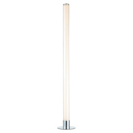 Glow Shimmer Colour Changing LED Cylinder Floor Lamp, Chrome - thumbnail 1