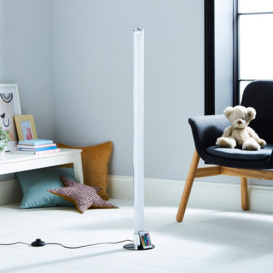 Glow Shimmer Colour Changing LED Cylinder Floor Lamp, Chrome - thumbnail 2
