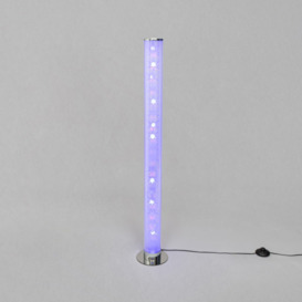 Glow Galaxy Colour Changing LED Cylinder Floor Lamp, Chrome - thumbnail 3