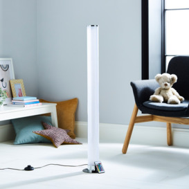 Glow Galaxy Colour Changing LED Cylinder Floor Lamp, Chrome - thumbnail 2