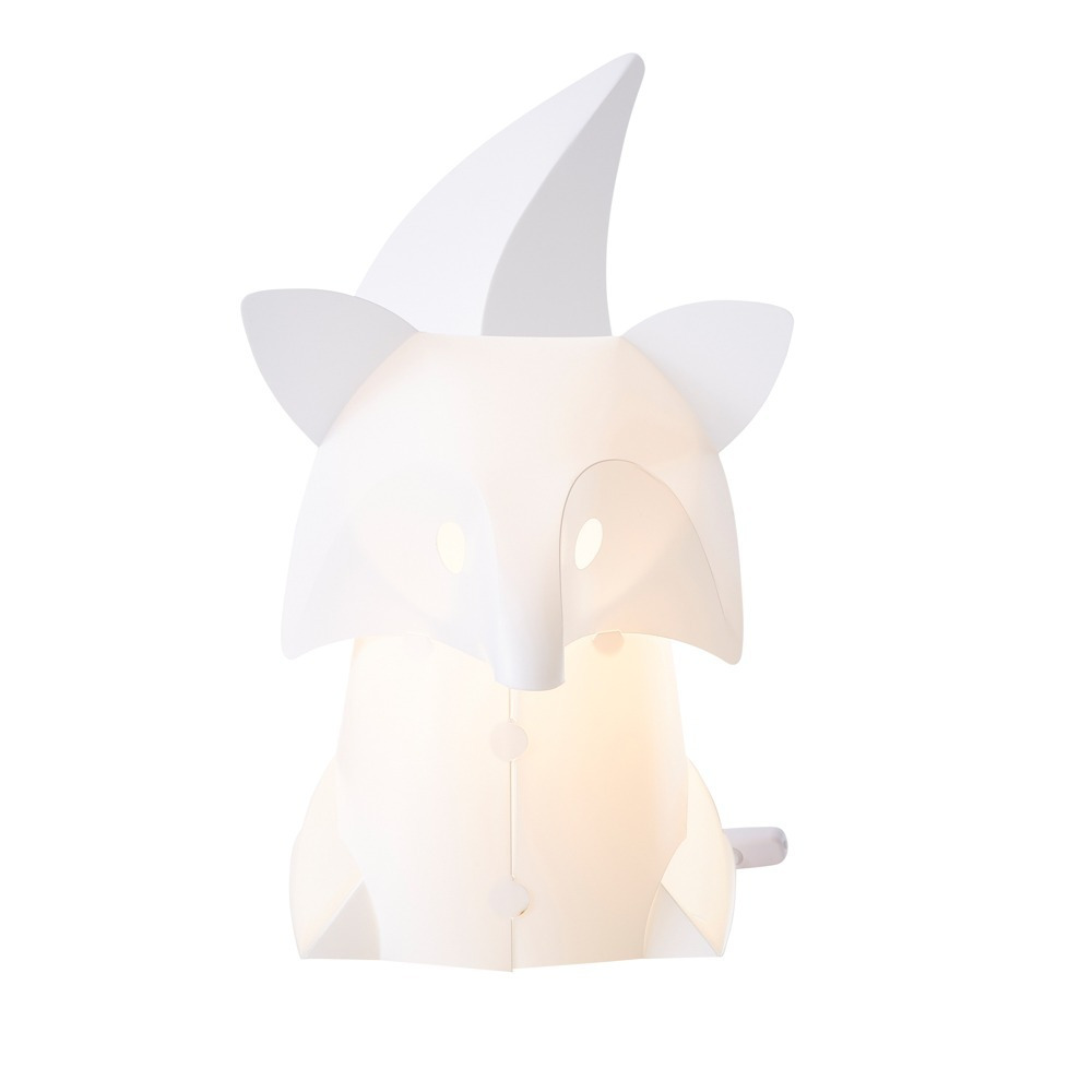 Glow Fox Origami Style Table Lamp, White - image 1