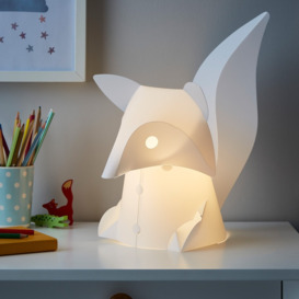 Glow Fox Origami Style Table Lamp, White - thumbnail 2