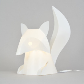 Glow Fox Origami Style Table Lamp, White - thumbnail 3