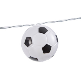 Glow LED Football String Lights, Black & White - thumbnail 1
