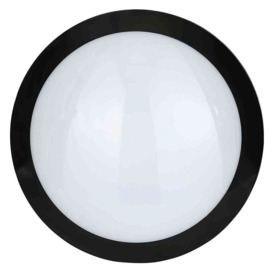 Stanley Como IP66 Outdoor LED Flush Ceiling or Wall Light with Sensor, Black - thumbnail 1