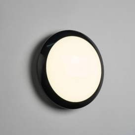 Stanley Como IP66 Outdoor LED Flush Ceiling or Wall Light with Sensor, Black - thumbnail 3