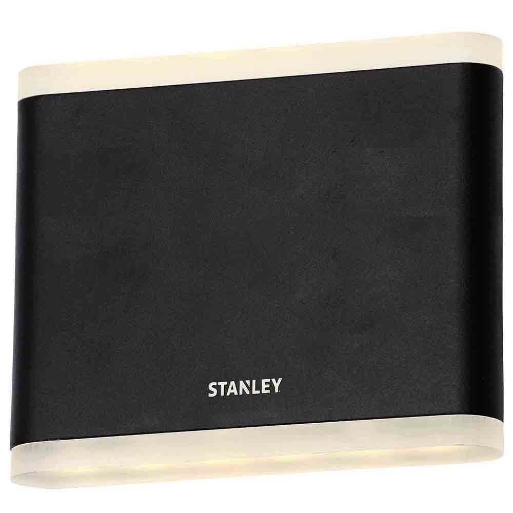 Stanley Moselle Outdoor Small LED Flush Up & Down Wall Light, Black - image 1
