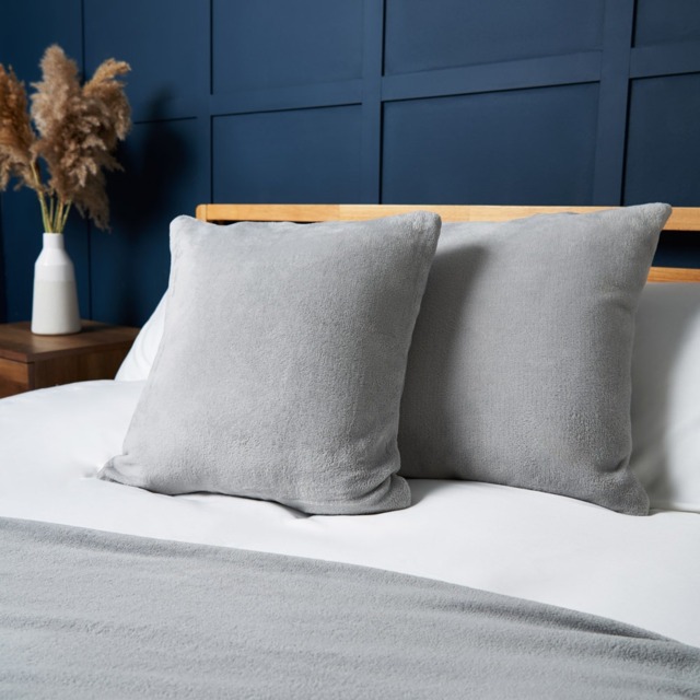 Small Microfleece Cushion, Silver - image 1