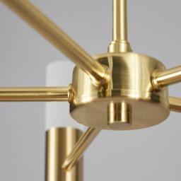 Lois 10 Light Semi Flush Ceiling Light, Brass - thumbnail 6