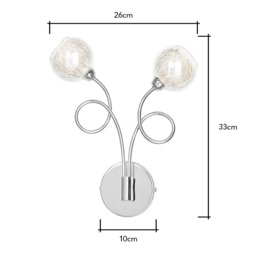 Cooper Wall Light, Chrome & Champagne - thumbnail 8