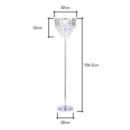 Paladina Floor Lamp, Chrome - thumbnail 9