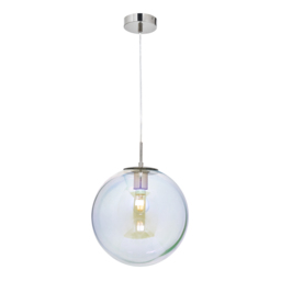Petro Iridescent Glass Ceiling Pendant, Nickel - thumbnail 8
