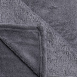 Microfleece Throw, Charcoal - thumbnail 4