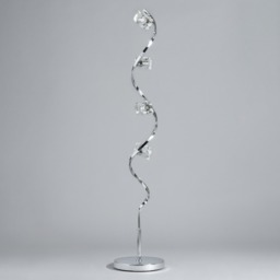 Bella Wavy Floor Lamp, Chrome - thumbnail 5